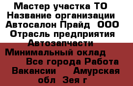 Мастер участка ТО › Название организации ­ Автосалон Прайд, ООО › Отрасль предприятия ­ Автозапчасти › Минимальный оклад ­ 20 000 - Все города Работа » Вакансии   . Амурская обл.,Зея г.